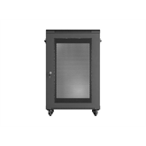 Lanberg 19" szabadon álló rack szekrény 18U/600X600, perforált ajtó, lapraszerelt, fekete