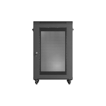 Lanberg 19" szabadon álló rack szekrény 18U/600X600, perforált ajtó, lapraszerelt, fekete