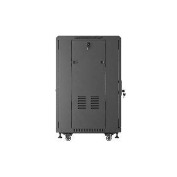 Lanberg 19" szabadon álló rack szekrény 18U/600X600, perforált ajtó, lapraszerelt, fekete