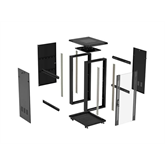Lanberg 19" szabadon álló rack szekrény 18U/600X800 lapraszerelt, fekete