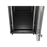 Lanberg 19" szabadon álló rack szekrény 18U/600X800 lapraszerelt, fekete