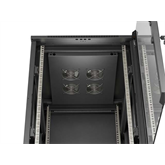 Lanberg 19" szabadon álló rack szekrény 18U/600X800 lapraszerelt, fekete