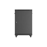 Lanberg 19" szabadon álló rack szekrény 18U/600X800 lapraszerelt, fekete