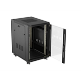 Lanberg 19" szabadon álló rack szekrény 18U/600X800 lapraszerelt, fekete