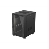 Lanberg 19" szabadon álló rack szekrény 18U/600X800 lapraszerelt, fekete