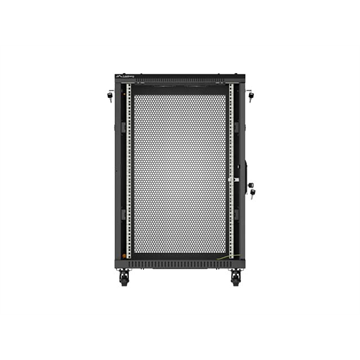 Lanberg 19" szabadon álló rack szekrény 18U/600X800, perforált ajtó, lapraszerelt, fekete