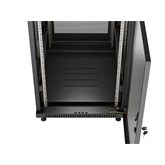 Lanberg 19" szabadon álló rack szekrény 18U/600X800, perforált ajtó, lapraszerelt, fekete