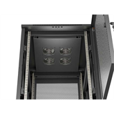 Lanberg 19" szabadon álló rack szekrény 18U/600X800, perforált ajtó, lapraszerelt, fekete