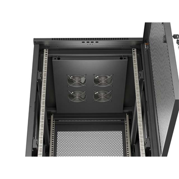 Lanberg 19" szabadon álló rack szekrény 18U/600X800, perforált ajtó, lapraszerelt, fekete