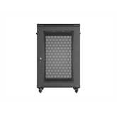 Lanberg 19" szabadon álló rack szekrény 18U/600X800, perforált ajtó, lapraszerelt, fekete