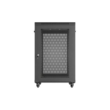 Lanberg 19" szabadon álló rack szekrény 18U/600X800, perforált ajtó, lapraszerelt, fekete