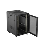 Lanberg 19" szabadon álló rack szekrény 18U/600X800, perforált ajtó, lapraszerelt, fekete