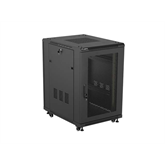Lanberg 19" szabadon álló rack szekrény 18U/600X800, perforált ajtó, lapraszerelt, fekete