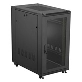Lanberg 19" szabadon álló rack szekrény 22U/600X1000, perforált ajtó, lapraszerelt, fekete