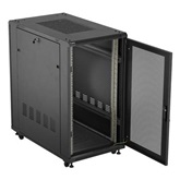 Lanberg 19" szabadon álló rack szekrény 22U/600X1000, perforált ajtó, lapraszerelt, fekete