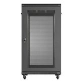 Lanberg 19" szabadon álló rack szekrény 22U/600X1000, perforált ajtó, lapraszerelt, fekete