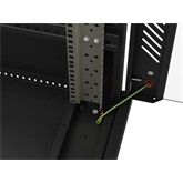 Lanberg 19" szabadon álló rack szekrény 22U/600X1000, perforált ajtó, lapraszerelt, fekete