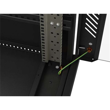 Lanberg 19" szabadon álló rack szekrény 22U/600X1000, perforált ajtó, lapraszerelt, fekete