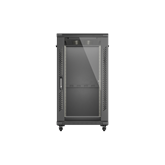 Lanberg 19" szabadon álló rack szekrény 22U/600X1000 üvegajtó, lapraszerelt, fekete