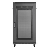 Lanberg 19" szabadon álló rack szekrény 22U/600X1200 perforált ajtó, lapraszerelt, fekete