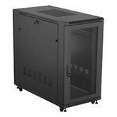 Lanberg 19" szabadon álló rack szekrény 22U/600X1200 perforált ajtó, lapraszerelt, fekete