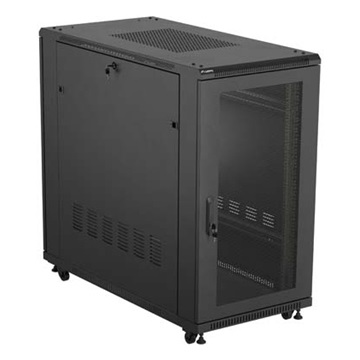 Lanberg 19" szabadon álló rack szekrény 22U/600X1200 perforált ajtó, lapraszerelt, fekete