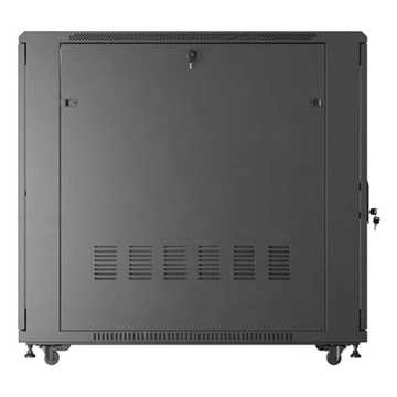 Lanberg 19" szabadon álló rack szekrény 22U/600X1200 perforált ajtó, lapraszerelt, fekete