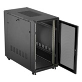 Lanberg 19" szabadon álló rack szekrény 22U/600X1200 perforált ajtó, lapraszerelt, fekete