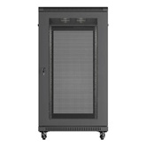 Lanberg 19" szabadon álló rack szekrény 22U/600X1200 perforált ajtó, lapraszerelt, fekete