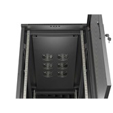 Lanberg 19" szabadon álló rack szekrény 22U/600X1200 perforált ajtó, lapraszerelt, fekete