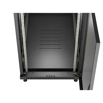 Lanberg 19" szabadon álló rack szekrény 22U/600X1200 perforált ajtó, lapraszerelt, fekete