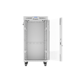 Lanberg 19" szabadon álló rack szekrény 22U/600X800 üvegajtó, lapraszerelt, LCD kijelző, szürke V2