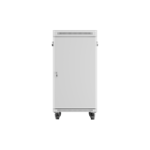 Lanberg 19" szabadon álló rack szekrény 22U/600X800 üvegajtó, lapraszerelt, LCD kijelző, szürke V2