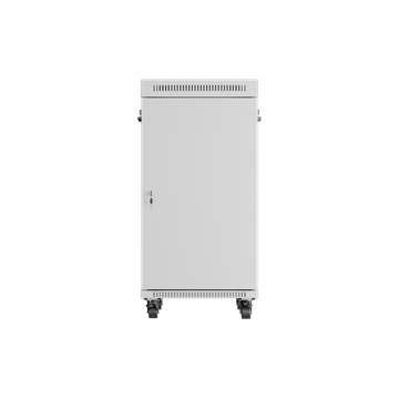 Lanberg 19" szabadon álló rack szekrény 22U/600X800 üvegajtó, lapraszerelt, LCD kijelző, szürke V2
