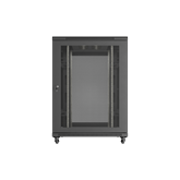 Lanberg 19" szabadon álló rack szekrény 22U/800X1200 perforált ajtó, lapraszerelt, fekete