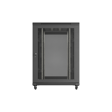 Lanberg 19" szabadon álló rack szekrény 22U/800X1200 perforált ajtó, lapraszerelt, fekete