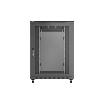Lanberg 19" szabadon álló rack szekrény 22U/800X1200 perforált ajtó, lapraszerelt, fekete