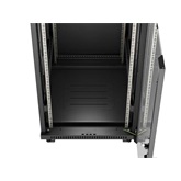 Lanberg 19" szabadon álló rack szekrény 24U/600X800 üvegajtó, lapraszerelt, LCD kijelző, fekete V2