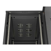Lanberg 19" szabadon álló rack szekrény 27U/600X1000, perforált ajtó, lapraszerelt, fekete