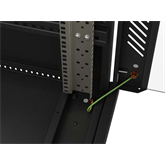 Lanberg 19" szabadon álló rack szekrény 27U/600X1000, perforált ajtó, lapraszerelt, fekete