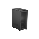 Lanberg 19" szabadon álló rack szekrény 27U/600X1000, perforált ajtó, lapraszerelt, fekete