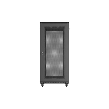 Lanberg 19" szabadon álló rack szekrény 27U/600X1000, perforált ajtó, lapraszerelt, fekete