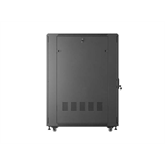 Lanberg 19" szabadon álló rack szekrény 27U/600X1000, perforált ajtó, lapraszerelt, fekete