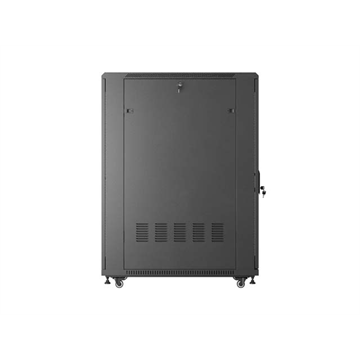 Lanberg 19" szabadon álló rack szekrény 27U/600X1000, perforált ajtó, lapraszerelt, fekete