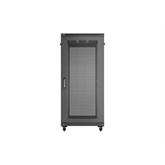 Lanberg 19" szabadon álló rack szekrény 27U/600X1000, perforált ajtó, lapraszerelt, fekete