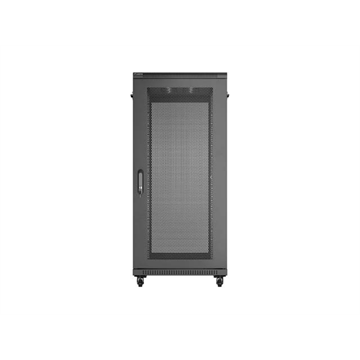 Lanberg 19" szabadon álló rack szekrény 27U/600X1000, perforált ajtó, lapraszerelt, fekete