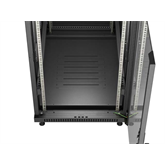 Lanberg 19" szabadon álló rack szekrény 27U/600X1000 üvegajtó, lapraszerelt, fekete