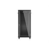 Lanberg 19" szabadon álló rack szekrény 27U/600X1000 üvegajtó, lapraszerelt, fekete
