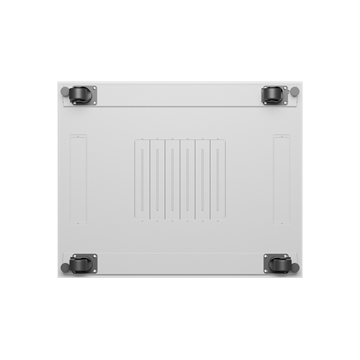 Lanberg 19" szabadon álló rack szekrény 27U/800X1000 perforált ajtó, lapraszerelt, LCD kijelző, szürke