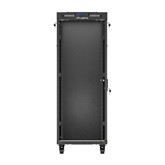 Lanberg 19" szabadon álló rack szekrény 32U/600X1000 üvegajtó, lapraszerelt, LCD kijelző, fekete